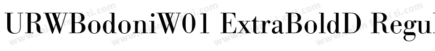 URWBodoniW01 ExtraBoldD Regular字体转换